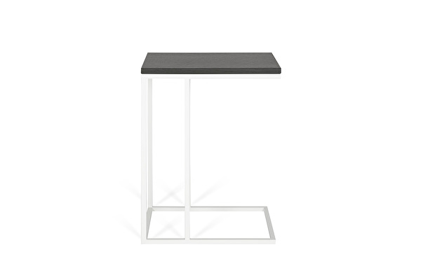 FOREST White Sofa side table Black-oak