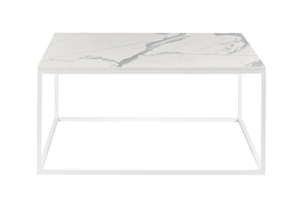 FOREST White Coffee Square 80 White-marblelook-tabletop