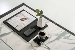 FOREST Baltas kavos staliukas ilgas