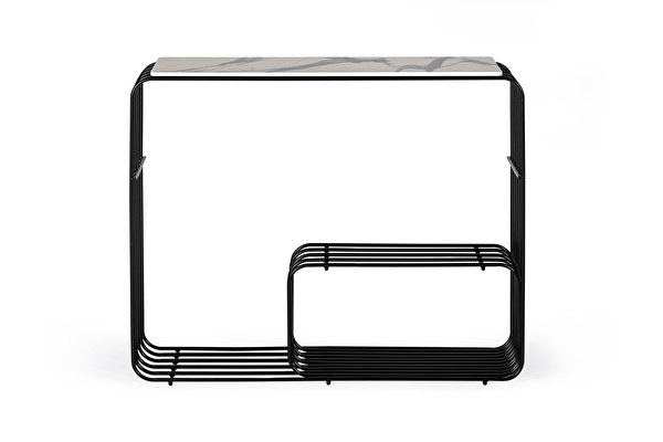 VINGIS Console White-marblelook-tabletop